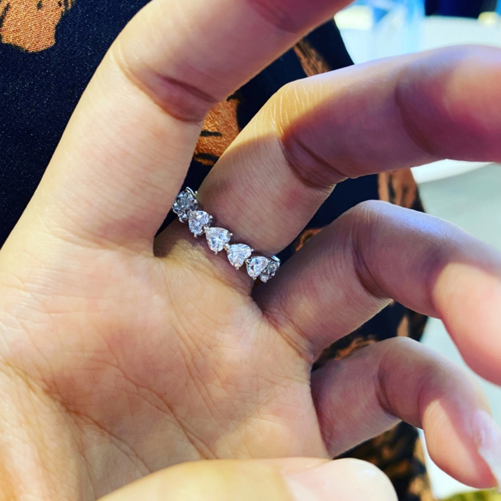 Heart Diamond Adjustable Ring